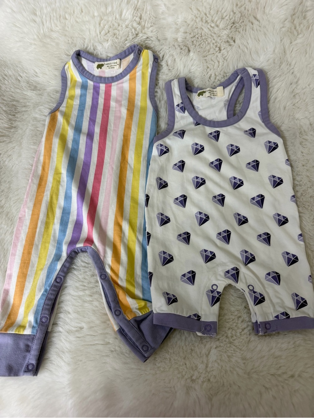 Bundle of two, monica+andy, Stripe & Diamond Print